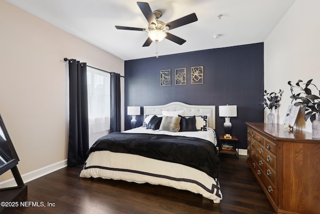 9745 Touchton Rd Unit 1629, Jacksonville, FL 32246 - bedroom featuring baseboards, ceiling fan, and wood finished floors