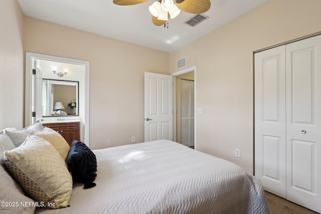 9745 Touchton Rd Unit 1629, Jacksonville, FL 32246 - bedroom with a closet, visible vents, and carpet floors