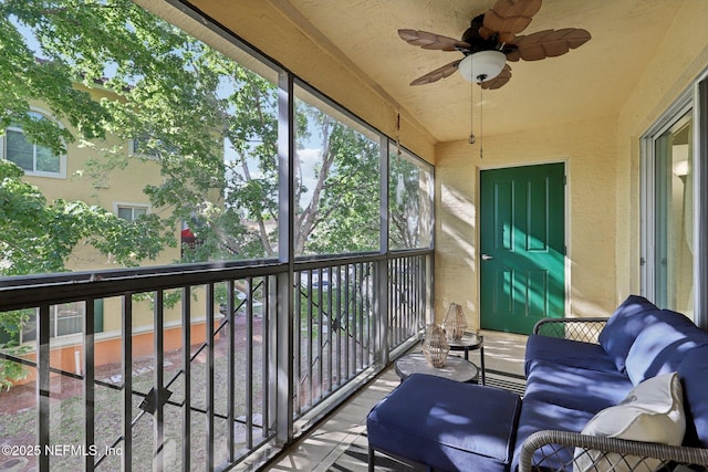 9745 Touchton Rd Unit 1629, Jacksonville, FL 32246 - sunroom featuring a ceiling fan