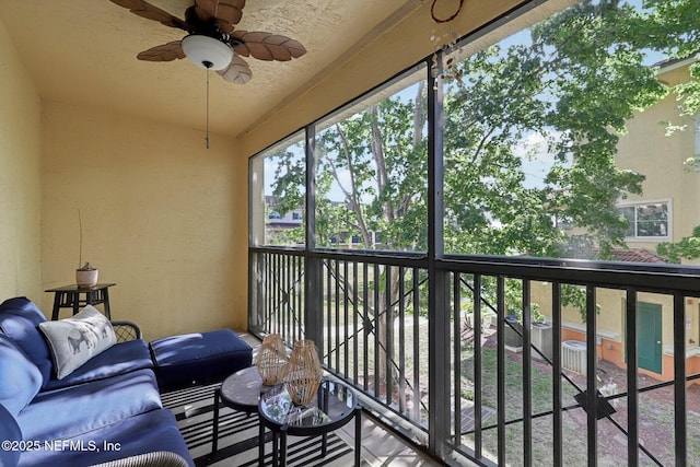 9745 Touchton Rd Unit 1629, Jacksonville, FL 32246 - sunroom featuring ceiling fan