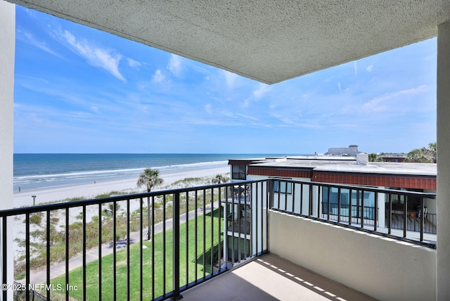 2200 Ocean Dr Unit 4A, Jacksonville Beach, FL 32050 - balcony featuring a water view and a view of the beach