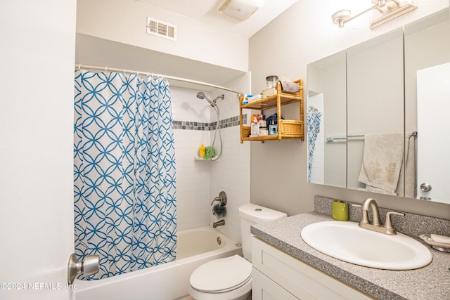 1201 Mayport Landing Cir, Jacksonville, FL 32233 - bathroom with visible vents, toilet, vanity, and shower / bath combination with curtain