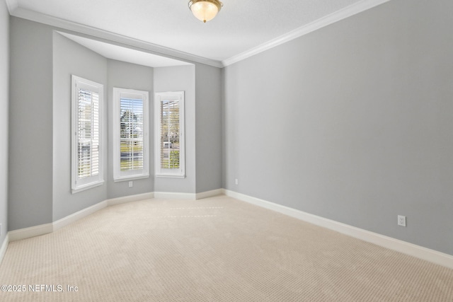 5698 Grand Cayman Rd, Jacksonville, FL 32226 - empty room with baseboards, light carpet, and crown molding