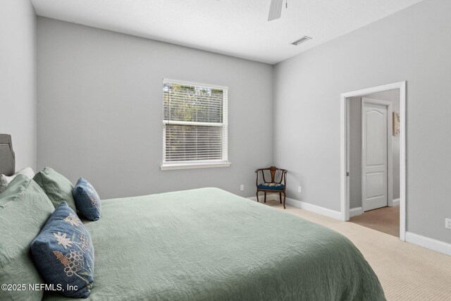 5698 Grand Cayman Rd, Jacksonville, FL 32226 - bedroom with ceiling fan, carpet, visible vents, and baseboards