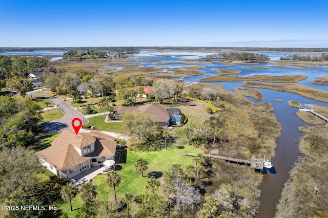 5698 Grand Cayman Rd, Jacksonville, FL 32226 - birds eye view of property with a water view