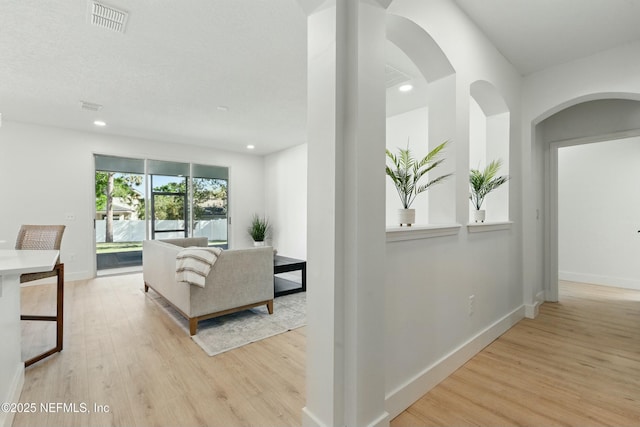 3852 Westridge Dr, Orange Park, FL 32065 - hall featuring recessed lighting, wood finished floors, visible vents, and baseboards