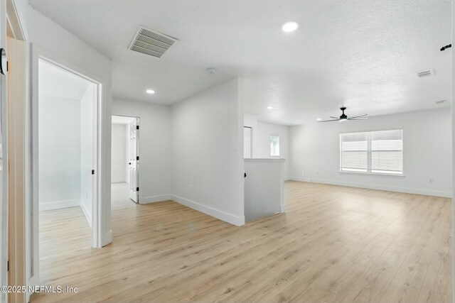 3852 Westridge Dr, Orange Park, FL 32065 - spare room featuring baseboards, light wood-style floors, visible vents, and ceiling fan