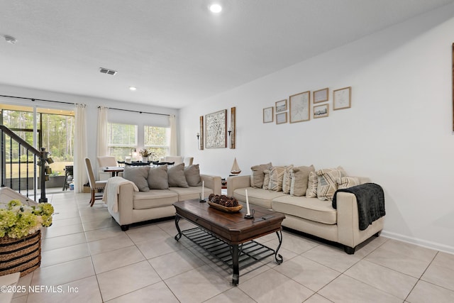 79 Coastline Way, Saint Augustine, FL 32092 - living area with baseboards, recessed lighting, and light tile patterned floors