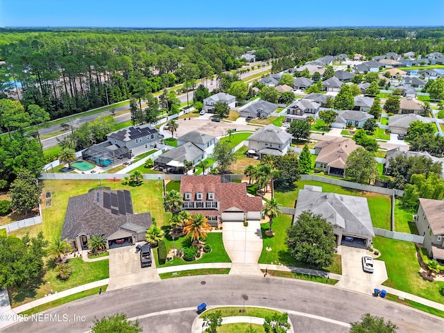 aerial perspective of suburban area