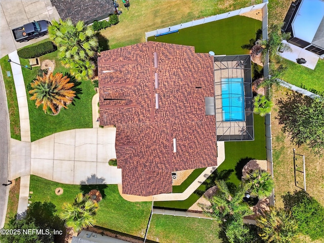 view of subject property featuring a pool area