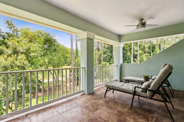 95150 Starling Ct, Fernandina Beach, FL 32034 - balcony featuring ceiling fan