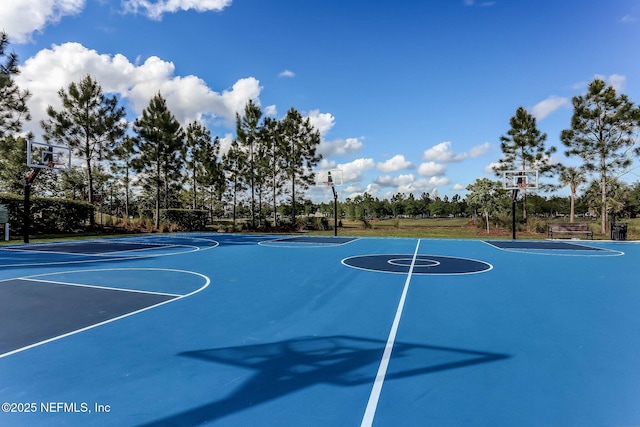 view of basketball court featuring community basketball court