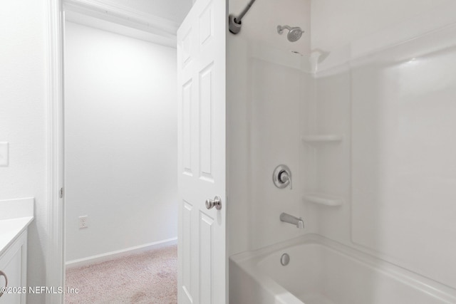 7686 Merchants Way, Jacksonville, FL 32222 - bathroom with tub / shower combination, baseboards, and vanity