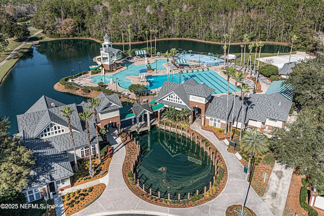 6376 Island Forest Dr Unit A, Fleming Island, FL 32003 - drone / aerial view of a heavily wooded area and a large body of water
