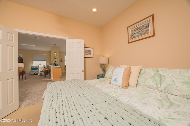 784 Crestwood Dr, Saint Augustine, FL 32086 - bedroom featuring recessed lighting, carpet, and visible vents