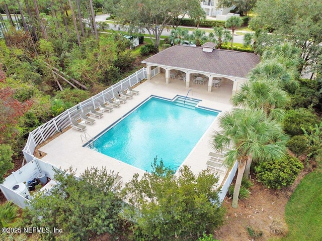 784 Crestwood Dr, Saint Augustine, FL 32086 - community pool with a gazebo, fence, and a patio
