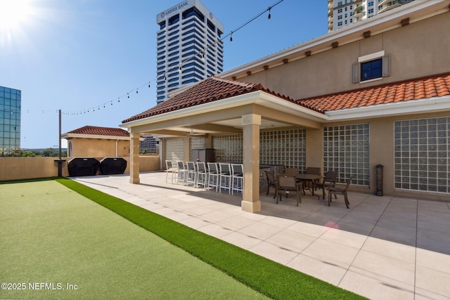 view of patio with fence