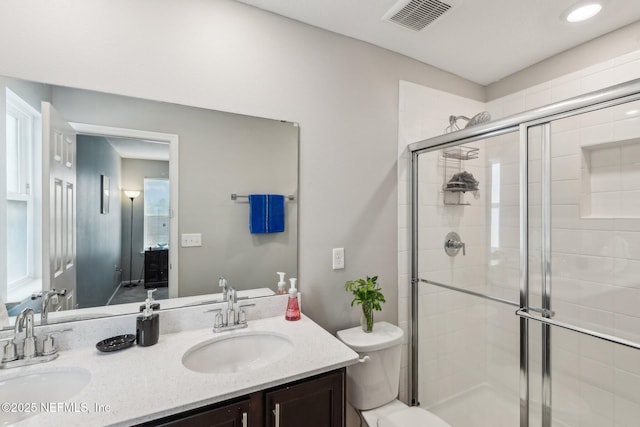 7802 Merchants Way, Jacksonville, FL 32222 - bathroom with a stall shower, visible vents, and a sink