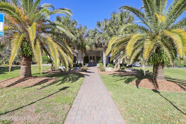 surrounding community with a yard