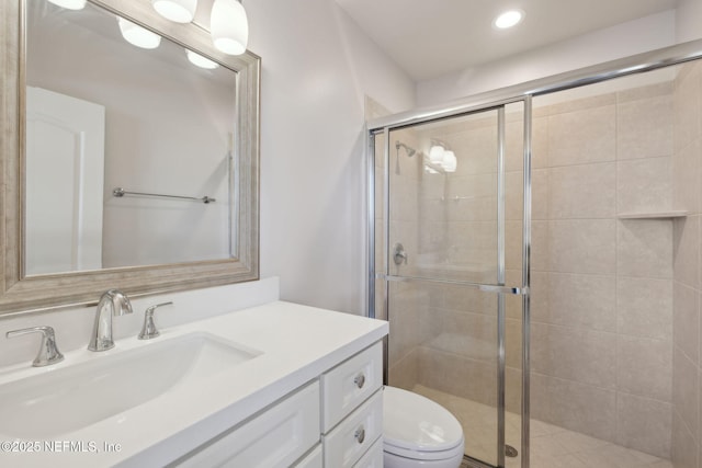 1193 Queens Harbor Blvd, Jacksonville, FL 32225 - full bathroom featuring a shower stall, toilet, and vanity