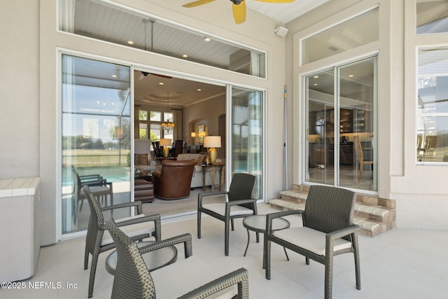 1193 Queens Harbor Blvd, Jacksonville, FL 32225 - view of patio with a ceiling fan