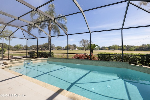 1193 Queens Harbor Blvd, Jacksonville, FL 32225 - view of pool with a pool with connected hot tub, a lanai, and a patio area