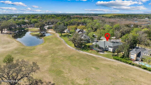 1193 Queens Harbor Blvd, Jacksonville, FL 32225 - drone / aerial view featuring a forest view and a water view