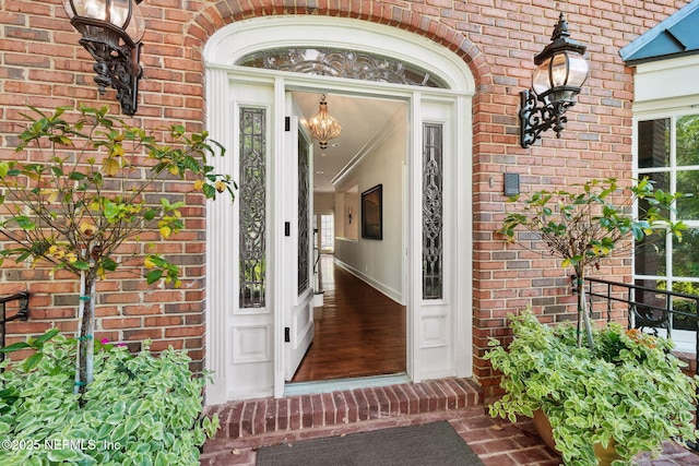 6260 Highlands Ct, Ponte Vedra Beach, FL 32082 - doorway to property featuring brick siding