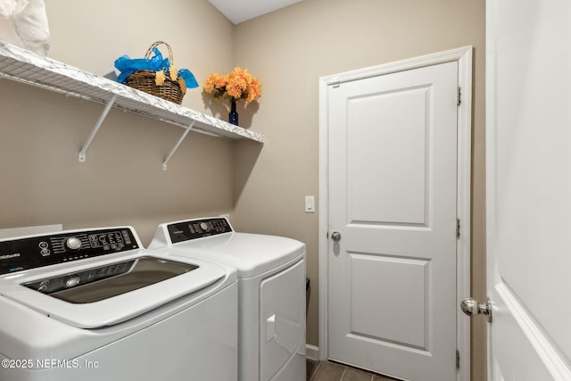 75586 Pondside Ln, Yulee, FL 32097 - washroom with washing machine and dryer and laundry area