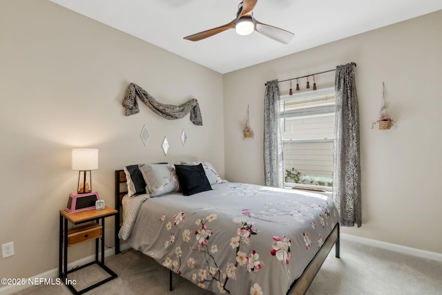 75586 Pondside Ln, Yulee, FL 32097 - carpeted bedroom featuring a ceiling fan and baseboards