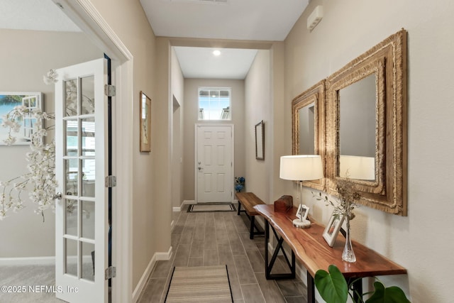 75586 Pondside Ln, Yulee, FL 32097 - interior space featuring baseboards, visible vents, and wood tiled floor