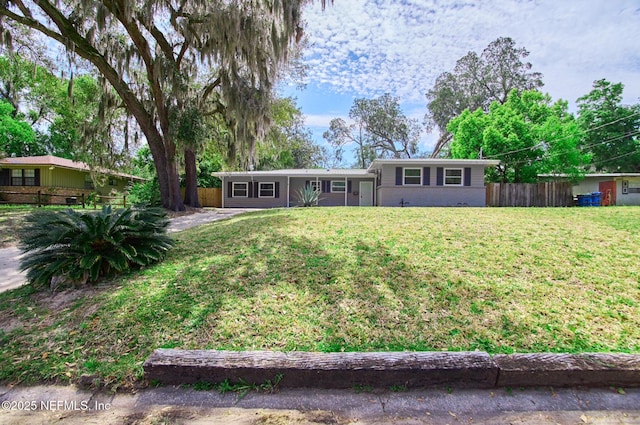 10568 Lake View Rd E, Jacksonville, FL 32225 - view of front of property featuring a front yard and fence