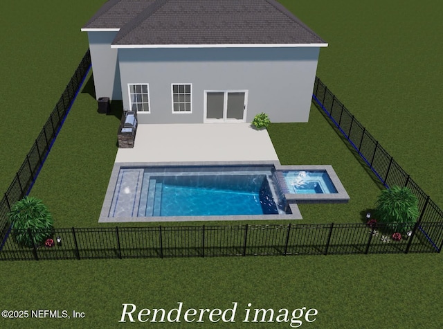 436 Tortola Way, Saint Johns, FL 32259 - back of house featuring a lawn, a fenced backyard, and stucco siding