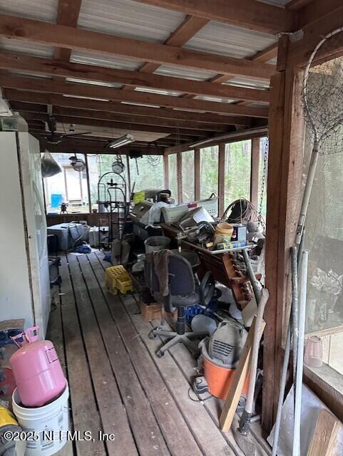miscellaneous room with hardwood / wood-style flooring