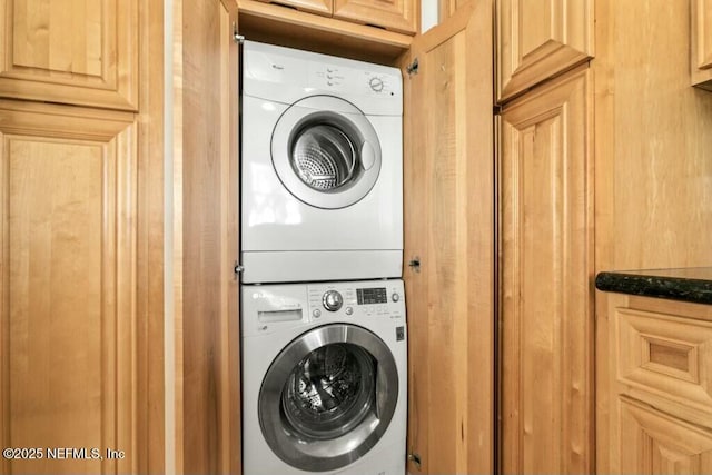 3434 Blanding Blvd Unit 201, Jacksonville, FL 32210 - laundry area with stacked washer / drying machine and laundry area