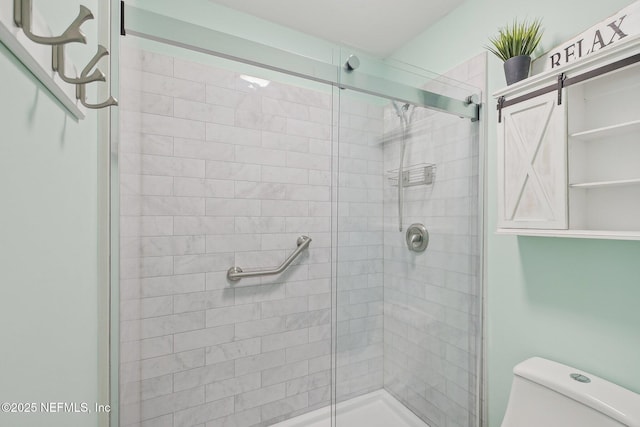 8314 Derbyshire Pl, Jacksonville, FL 32244 - bathroom featuring toilet and a shower stall