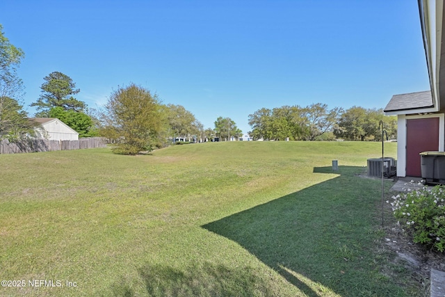8314 Derbyshire Pl, Jacksonville, FL 32244 - view of yard with central air condition unit and fence