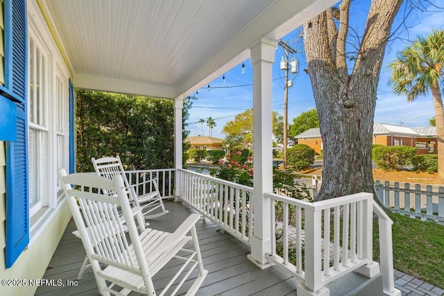29 Grant St, Saint Augustine, FL 32084 - wooden terrace with a porch