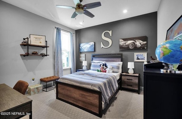 1021 Oakland Hills Ave, Middleburg, FL 32068 - bedroom featuring carpet floors and ceiling fan