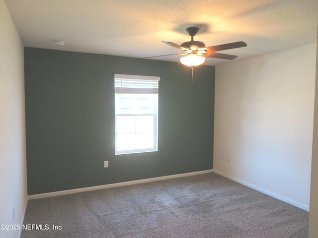 3282 Little Fawn Ln, Green Cove Springs, FL 32043 - carpeted empty room featuring a textured ceiling, baseboards, and a ceiling fan