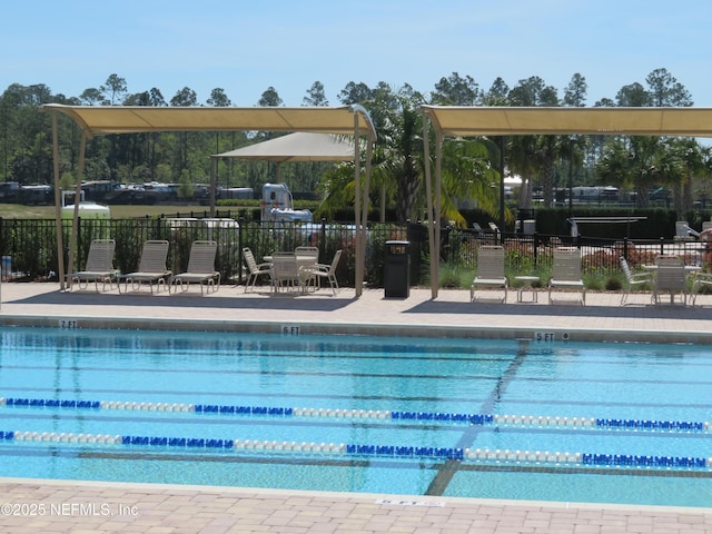 3282 Little Fawn Ln, Green Cove Springs, FL 32043 - community pool with a patio and fence