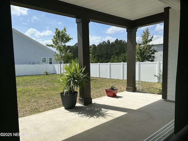 view of patio / terrace featuring a fenced backyard