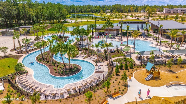 11 Flint St, Saint Johns, FL 32259 - bird's eye view of a pool and a large body of water