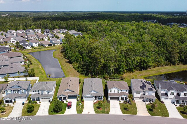 212 Fawnwood St, Saint Johns, FL 32259 - drone / aerial view featuring a residential view, a water view, and a wooded view