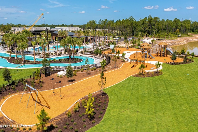 212 Fawnwood St, Saint Johns, FL 32259 - birds eye view of property with a water view