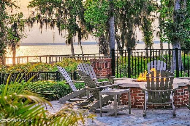 212 Fawnwood St, Saint Johns, FL 32259 - view of patio / terrace featuring a fire pit and fence