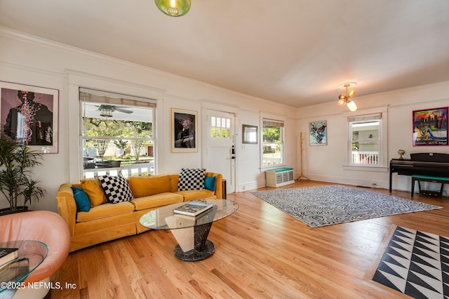 2855 Post St, Jacksonville, FL 32205 - living area with crown molding and wood finished floors