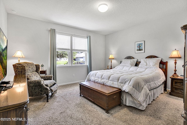 12424 Shady Bridge Trl, Jacksonville, FL 32258 - bedroom featuring a textured ceiling, baseboards, and carpet floors
