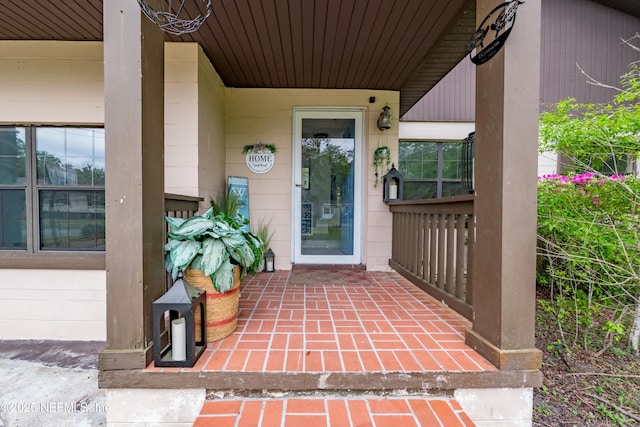 view of doorway to property