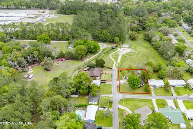 bird's eye view with a residential view